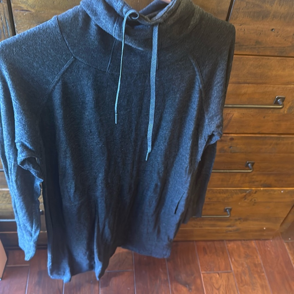 Prana large charcoal black color long tunic sweater cozy material